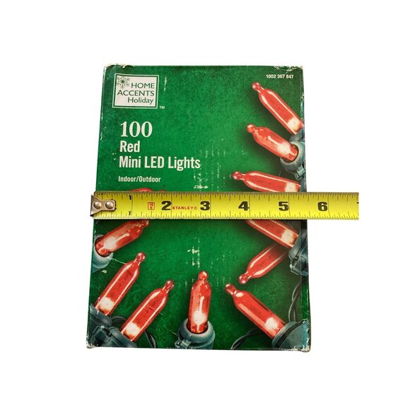 Home Accents Holiday Red Mini LED Lights Christmas Party - Picture 7 of 8